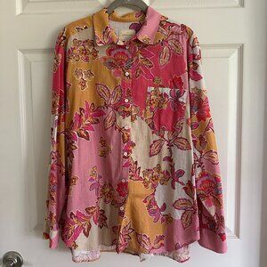 Sezane Max Shirt Loma Print Sz 40/8